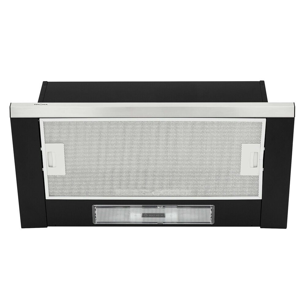 Kamilla slim 600 black/inox (1 мотор) вытяжка кухонная KRONA