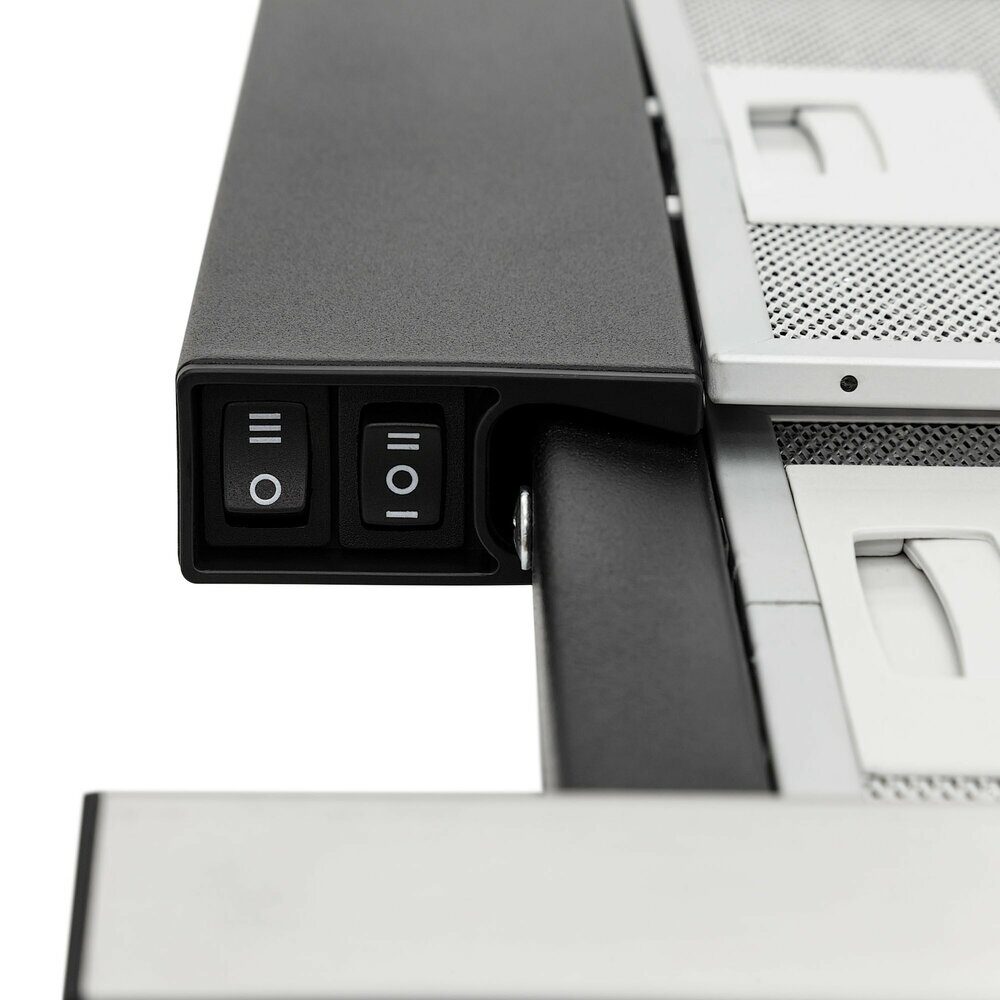 Kamilla slim 600 black/inox (1 мотор) вытяжка кухонная KRONA